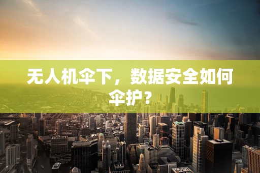 无人机伞下，数据安全如何伞护？