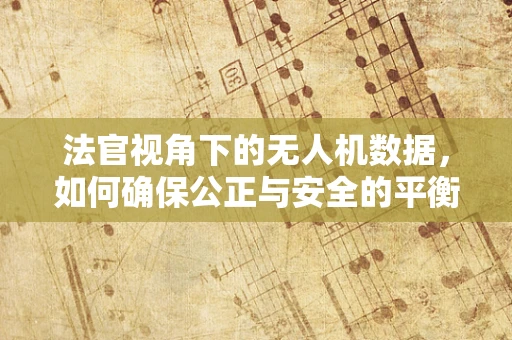 法官视角下的无人机数据，如何确保公正与安全的平衡？