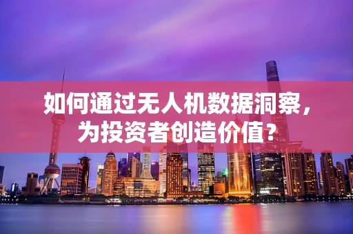 如何通过无人机数据洞察，为投资者创造价值？