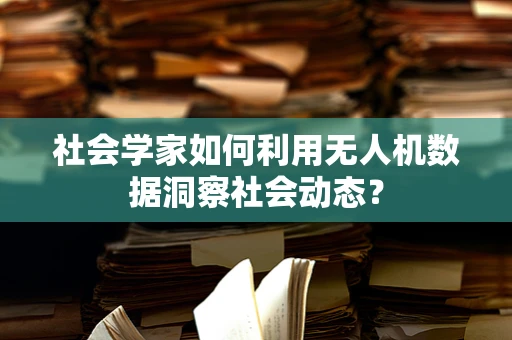 社会学家如何利用无人机数据洞察社会动态？