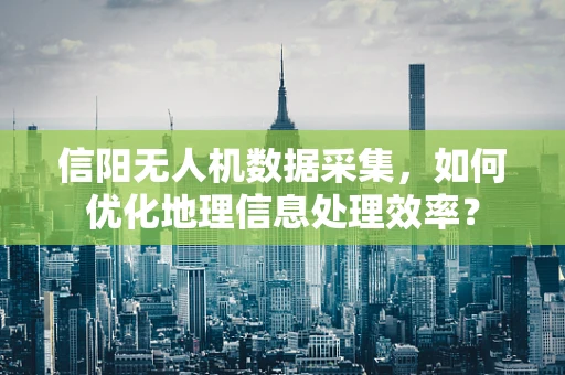 信阳无人机数据采集，如何优化地理信息处理效率？