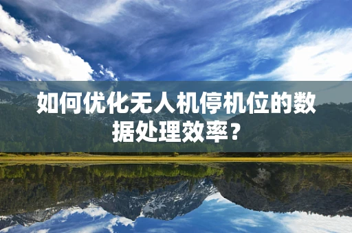 如何优化无人机停机位的数据处理效率？