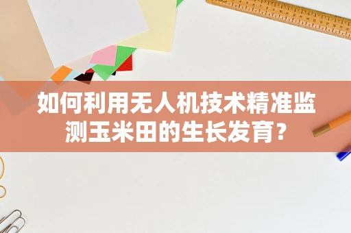 如何利用无人机技术精准监测玉米田的生长发育？