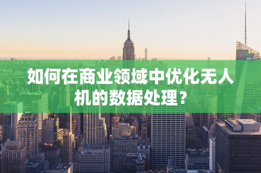 如何在商业领域中优化无人机的数据处理？