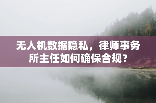 无人机数据隐私，律师事务所主任如何确保合规？