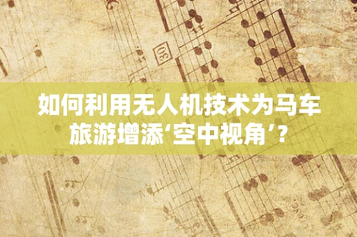 如何利用无人机技术为马车旅游增添‘空中视角’？