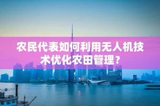 农民代表如何利用无人机技术优化农田管理？