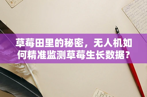 草莓田里的秘密，无人机如何精准监测草莓生长数据？
