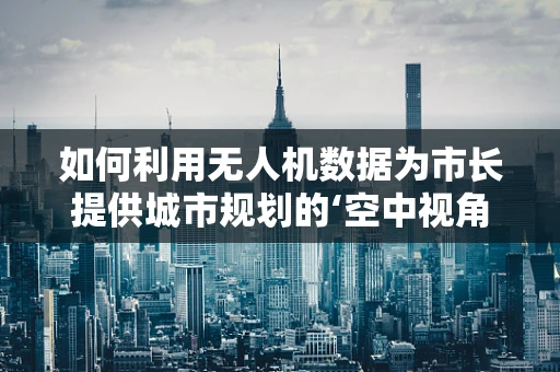 如何利用无人机数据为市长提供城市规划的‘空中视角’？