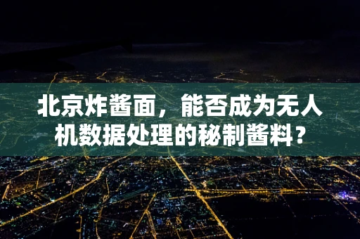 北京炸酱面，能否成为无人机数据处理的秘制酱料？