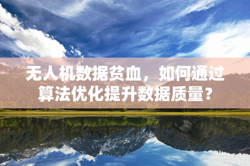 无人机数据贫血，如何通过算法优化提升数据质量？