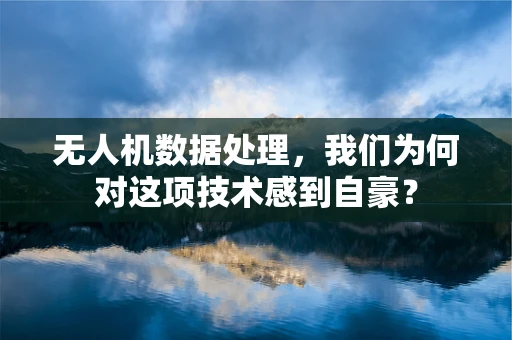 无人机数据处理，我们为何对这项技术感到自豪？