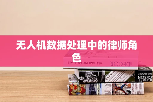 无人机数据处理中的律师角色