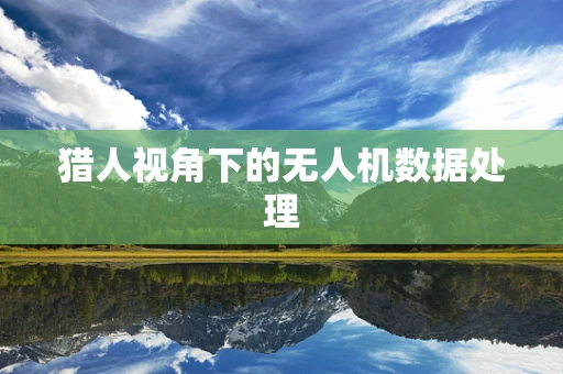 猎人视角下的无人机数据处理