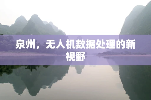泉州，无人机数据处理的新视野