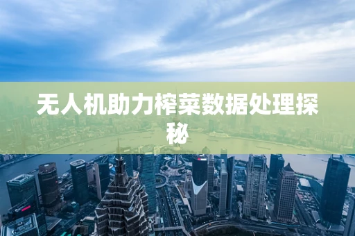 无人机助力榨菜数据处理探秘