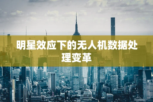 明星效应下的无人机数据处理变革