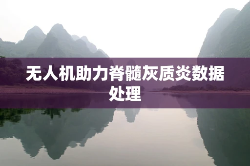 无人机助力脊髓灰质炎数据处理