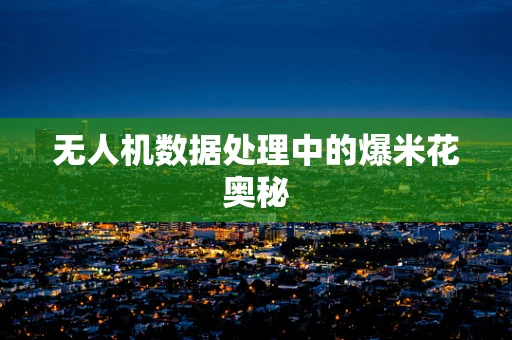 无人机数据处理中的爆米花奥秘