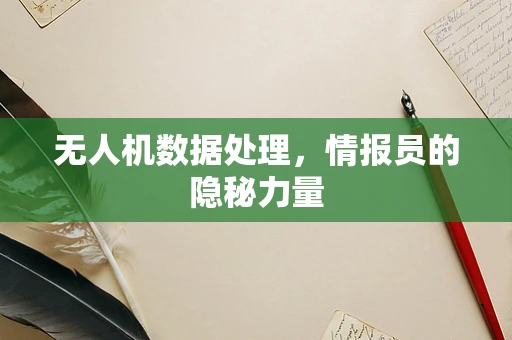 无人机数据处理，情报员的隐秘力量