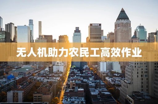 无人机助力农民工高效作业