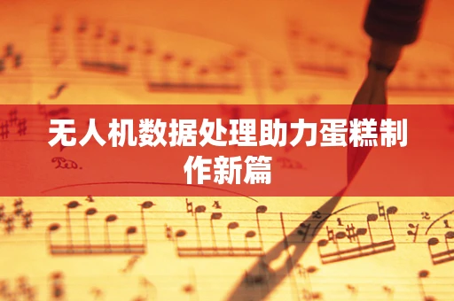 无人机数据处理助力蛋糕制作新篇