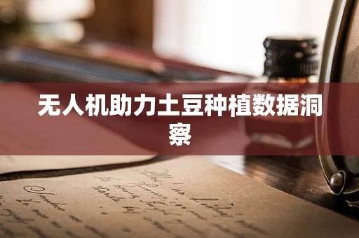 无人机助力土豆种植数据洞察