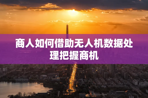 商人如何借助无人机数据处理把握商机