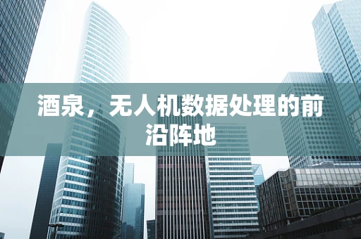 酒泉，无人机数据处理的前沿阵地