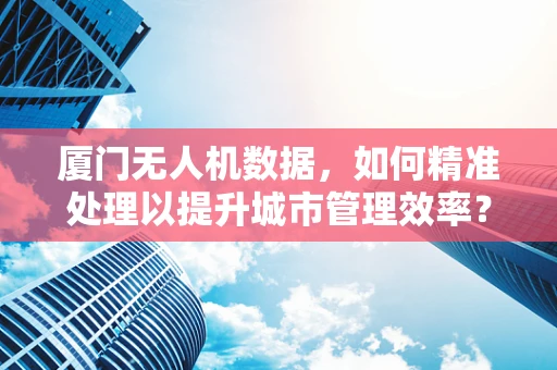 厦门无人机数据，如何精准处理以提升城市管理效率？