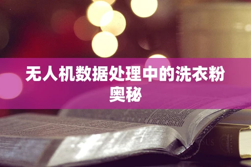 无人机数据处理中的洗衣粉奥秘