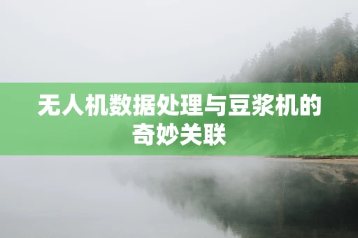 无人机数据处理与豆浆机的奇妙关联