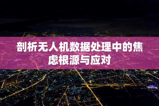 剖析无人机数据处理中的焦虑根源与应对