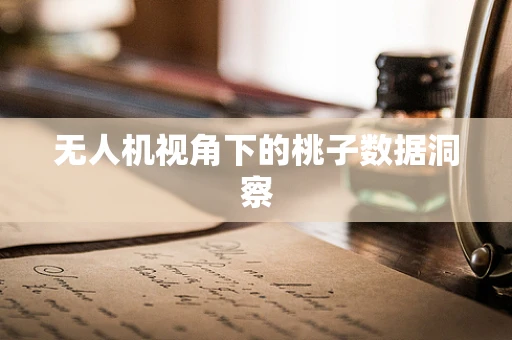 无人机视角下的桃子数据洞察