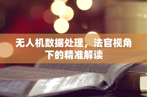 无人机数据处理，法官视角下的精准解读