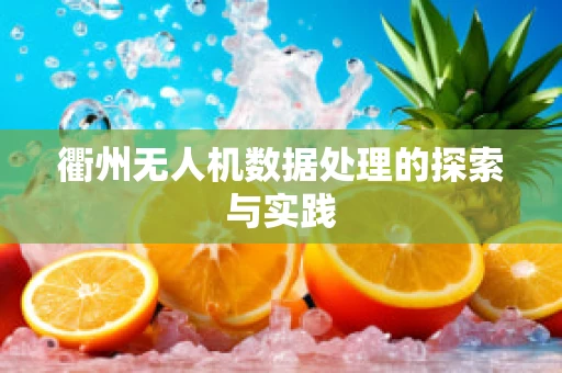 衢州无人机数据处理的探索与实践