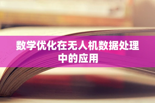 数学优化在无人机数据处理中的应用