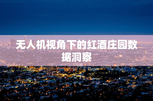 无人机视角下的红酒庄园数据洞察