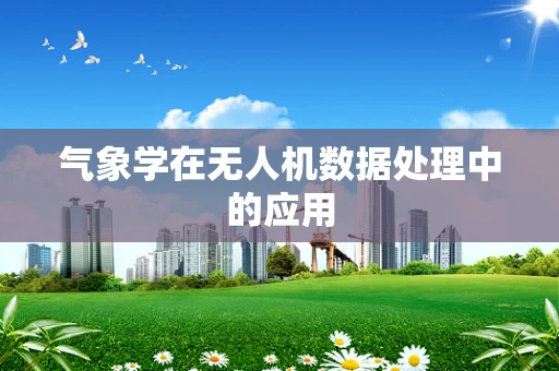 气象学在无人机数据处理中的应用