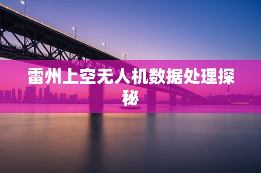 雷州上空无人机数据处理探秘