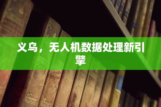 义乌，无人机数据处理新引擎