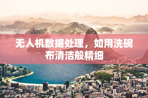 无人机数据处理，如用洗碗布清洁般精细