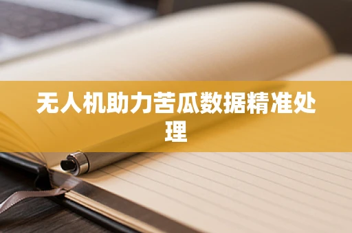 无人机助力苦瓜数据精准处理