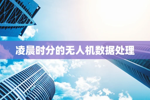 凌晨时分的无人机数据处理