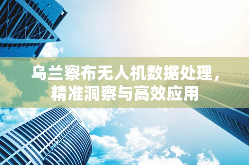 乌兰察布无人机数据处理，精准洞察与高效应用