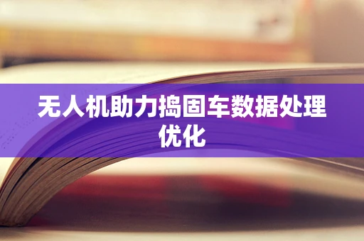 无人机助力捣固车数据处理优化