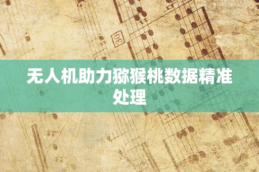 无人机助力猕猴桃数据精准处理