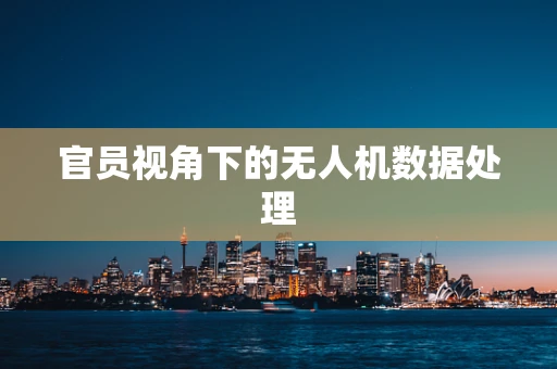 官员视角下的无人机数据处理