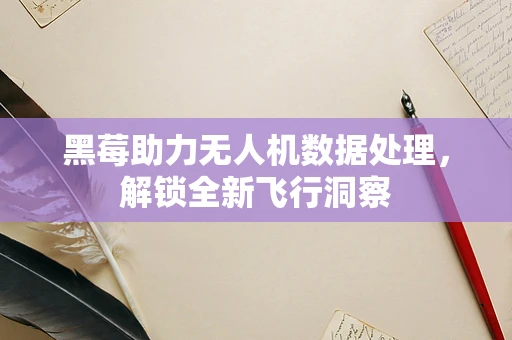 黑莓助力无人机数据处理，解锁全新飞行洞察