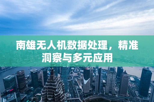 南雄无人机数据处理，精准洞察与多元应用